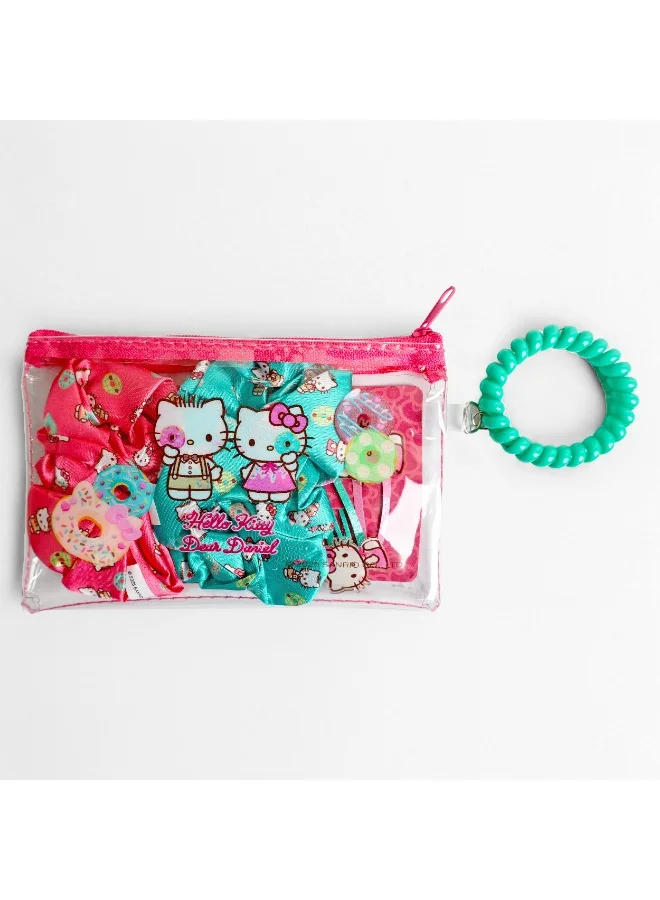 Sanrio  Sanrio Hello Kitty Hair Accessories Set With 1Bag , 2 Hair Clips,2 Scrunchies for Women | Best Price UAE